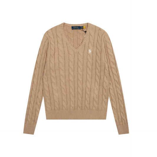 Polo Ralph Lauren V Neck Cable Knit Sweater